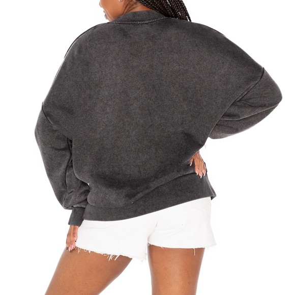 Gameday Couture Black Baltimore Ravens Vintage Wash Oversized Crewneck Pullover - Picture 4 of 9